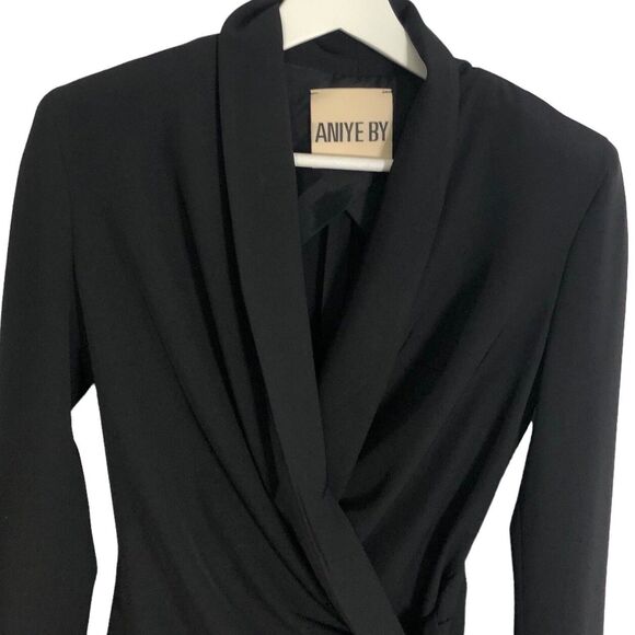 ANIYE BY Blazer Wrap XXS Tie Belt BLACK Made In Italy 38 Longline $424 - Picture 4 of 12